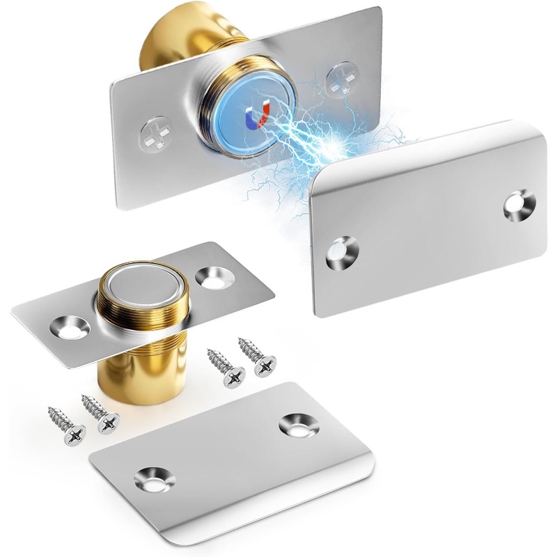 Magnetic Catch Door - 2PCS Invisible Magnetic Door Catch Adjustable