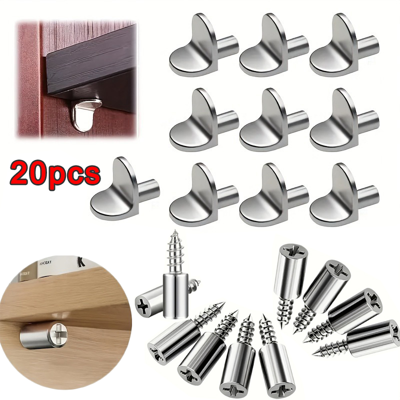 Furniture Hardware Types - Metal Shelf Support Pegs, 2 Styles