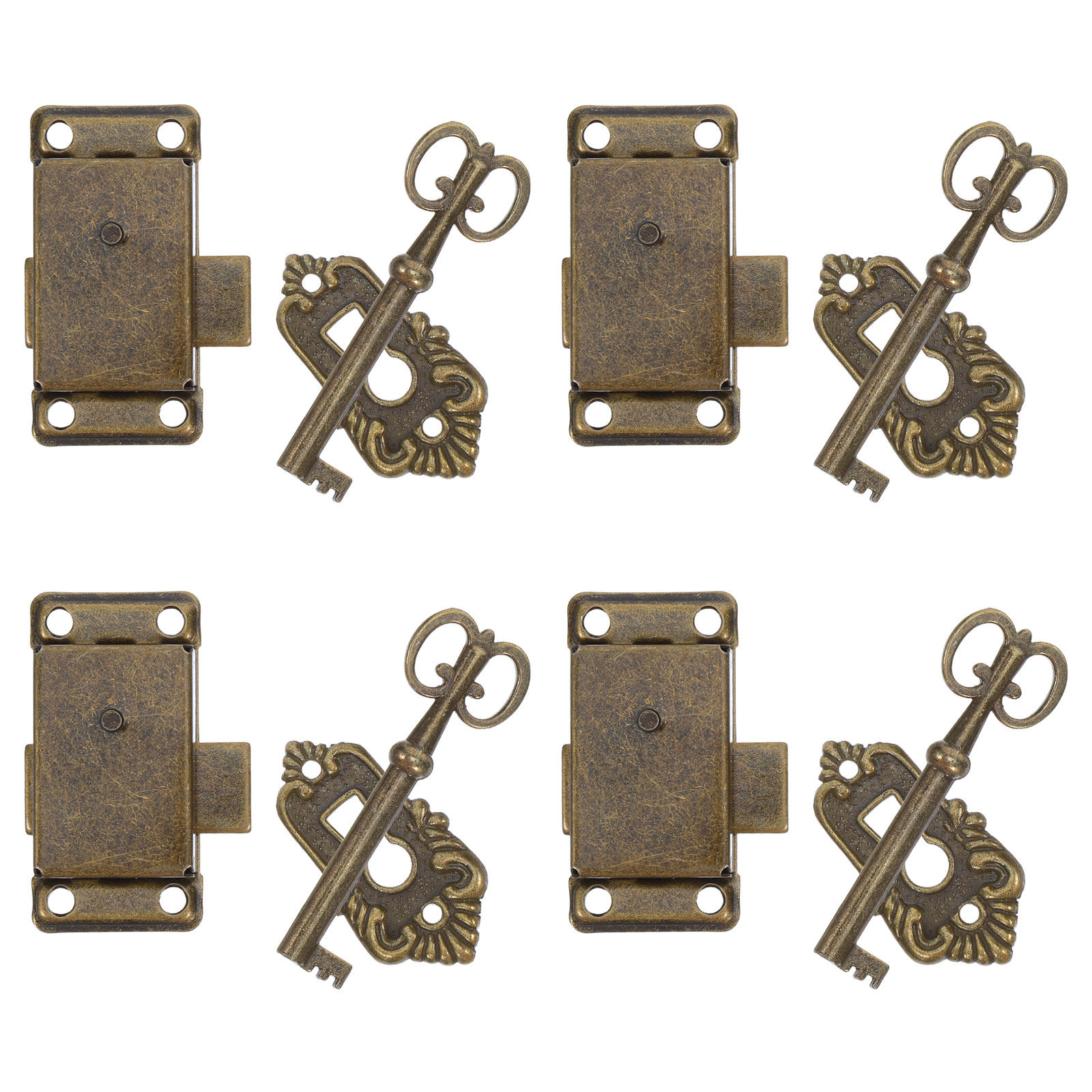 Furniture Hardware Replacement - 4Sets Furniture Cabinet Locks Iron Retro