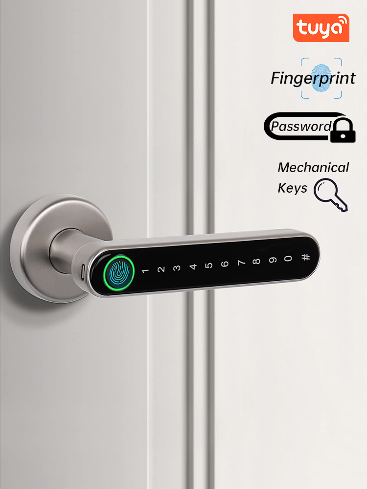 Furniture Hardware Supply - KAK Smart Fingerprint Door Lock Black