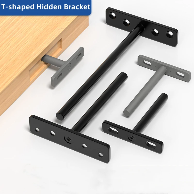 Furniture Hardware Types - 1Pcs Invisible Support T-bracket Wall Mount