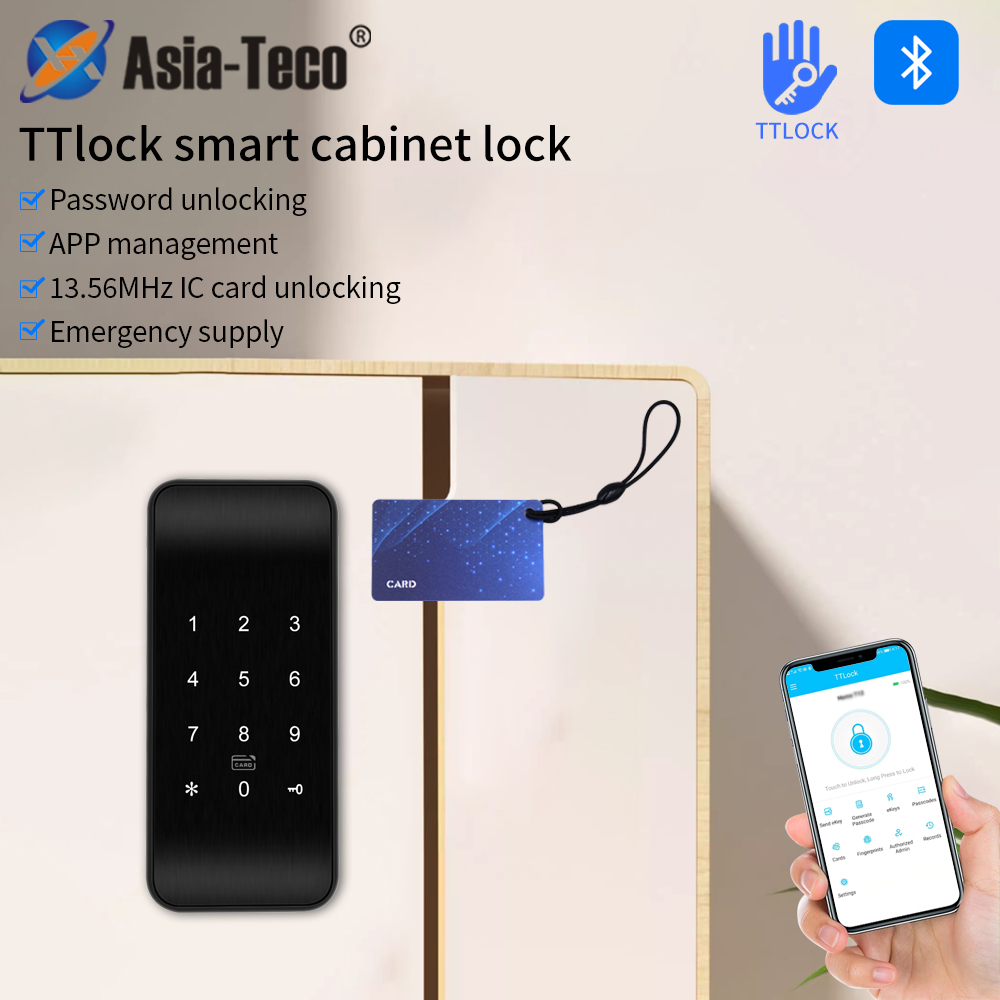 Cabinet Lock Key - TTLOCK Smart Drawer Lock Electric RFID