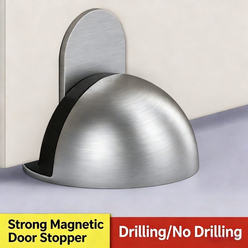 No-Punch Magnetic Door Stopper - Magnetic Catch Door ulasan dan harga