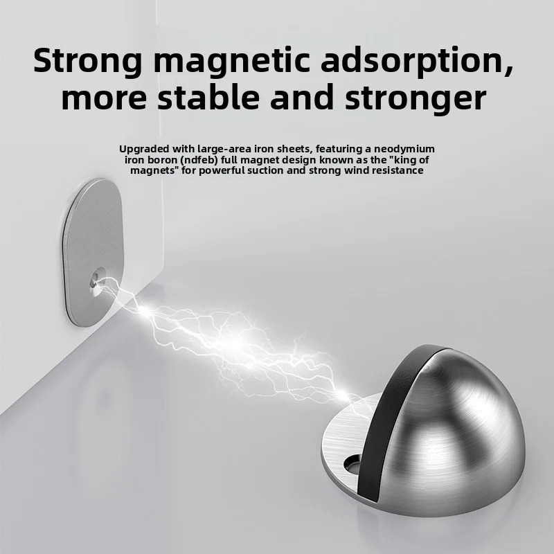 No-Punch Magnetic Door Stopper - Magnetic Catch Door ulasan dan harga