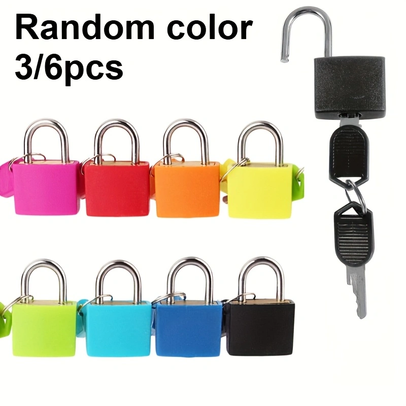 3/6Pcs Mini Colorful Padlock w - Cabinet Lock Key ulasan dan harga