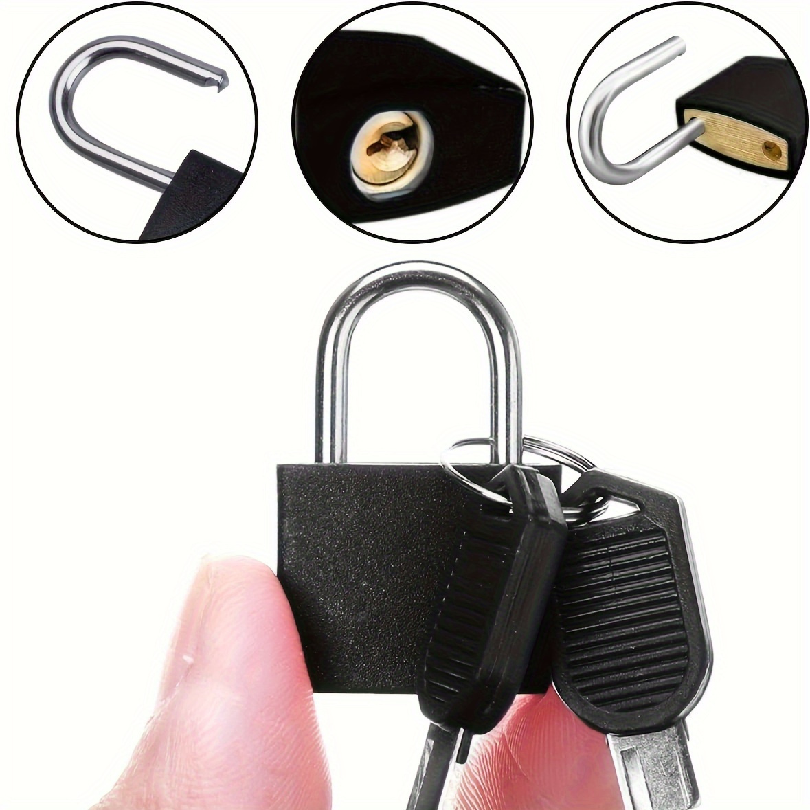 3/6Pcs Mini Colorful Padlock w - Cabinet Lock Key ulasan dan harga