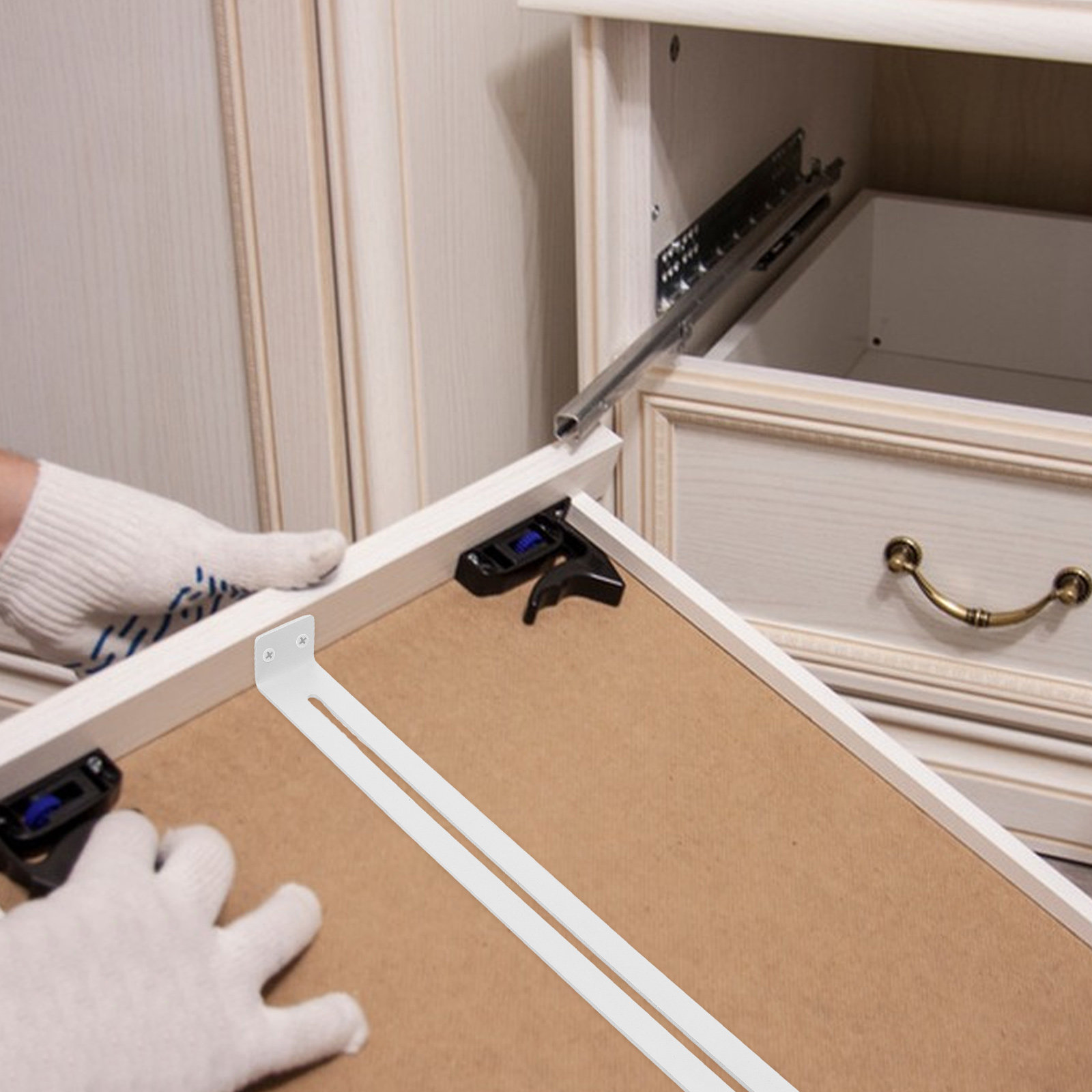 2Pcs Drawer Support Brackets K - Furniture Hardware Replacement ulasan dan harga