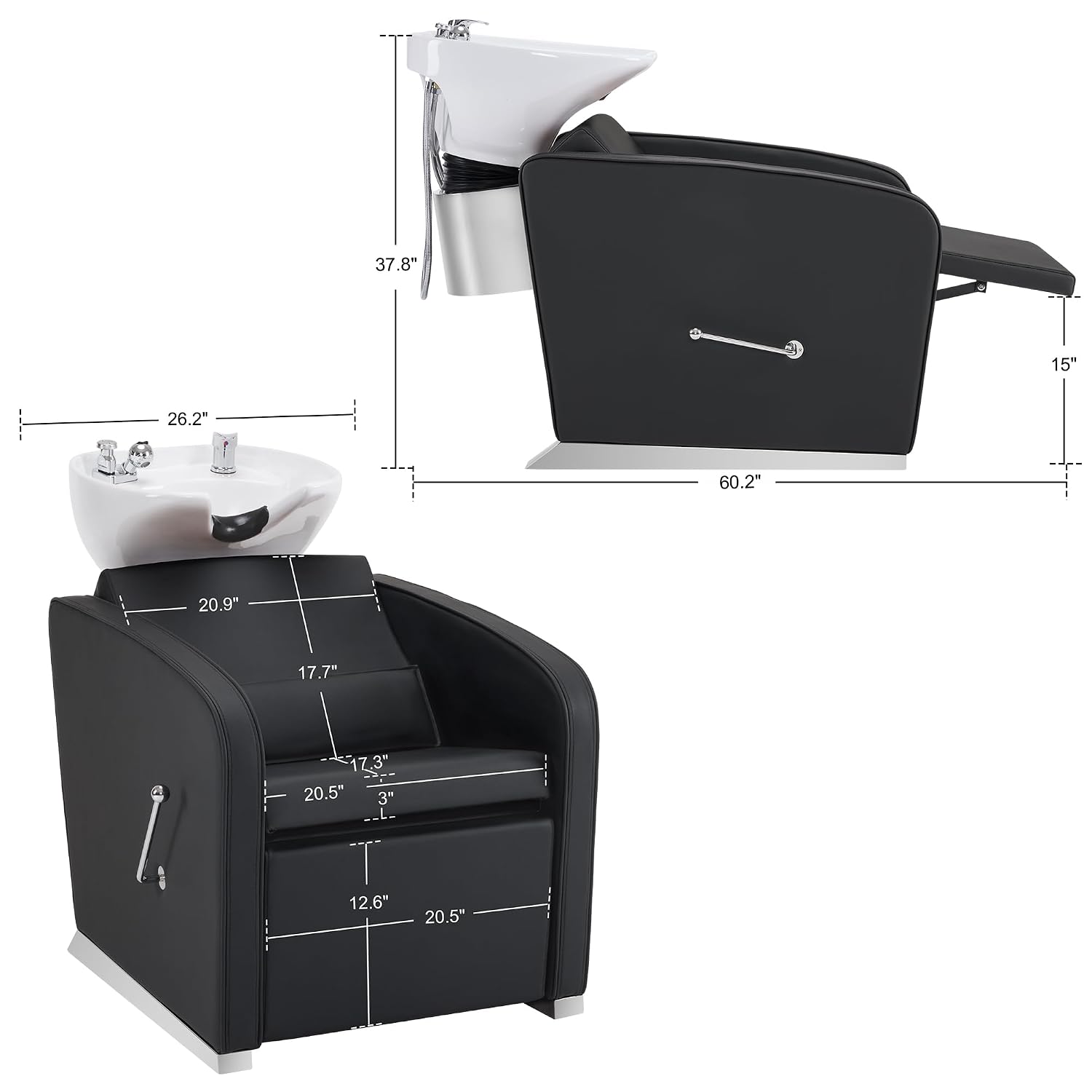 Shampoo Chair and Bowl Set, Ad - Furniture Leg Set ulasan dan harga