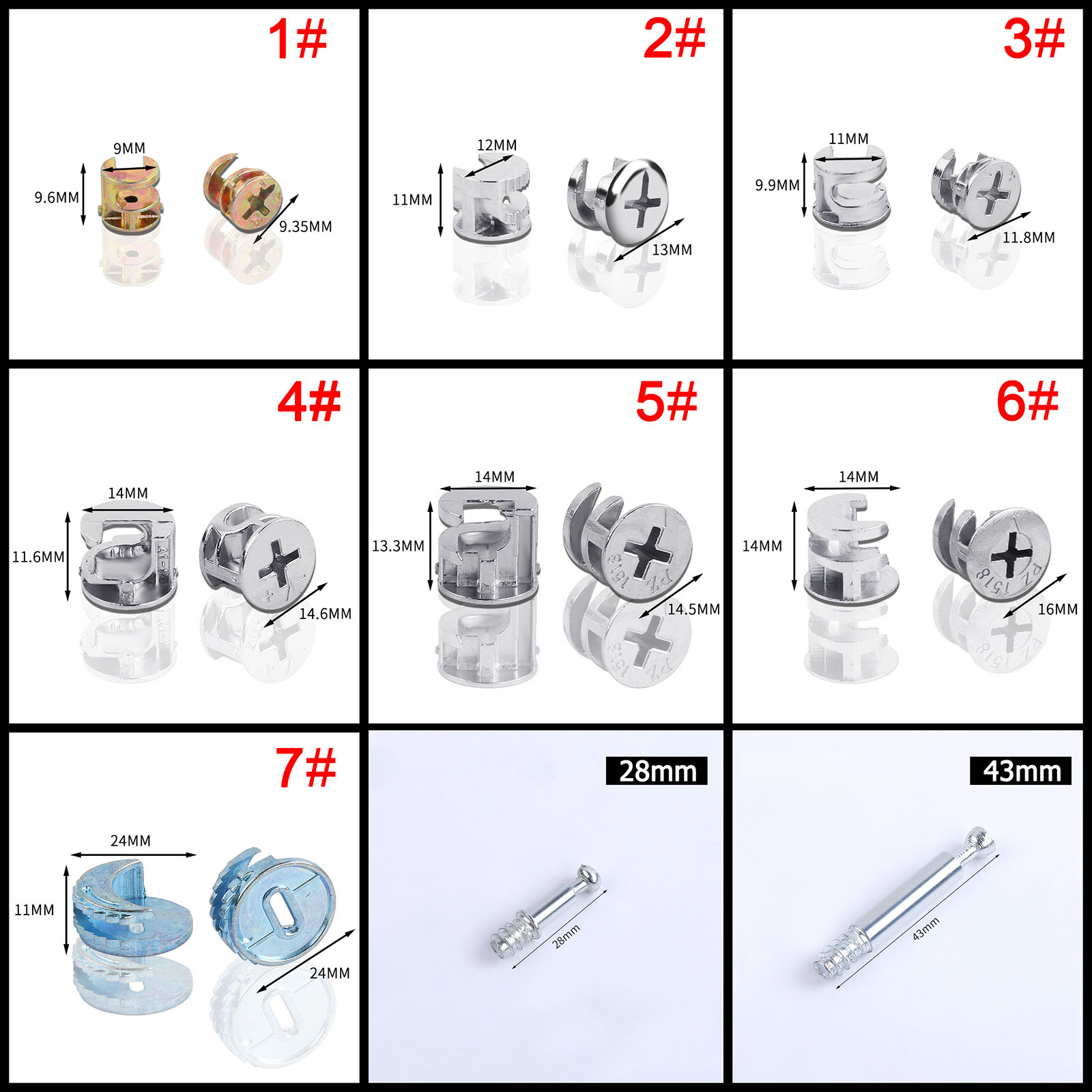 50pcs 10/11/12/14/15/18/25mm T - Furniture Joinery Hardware ulasan dan harga