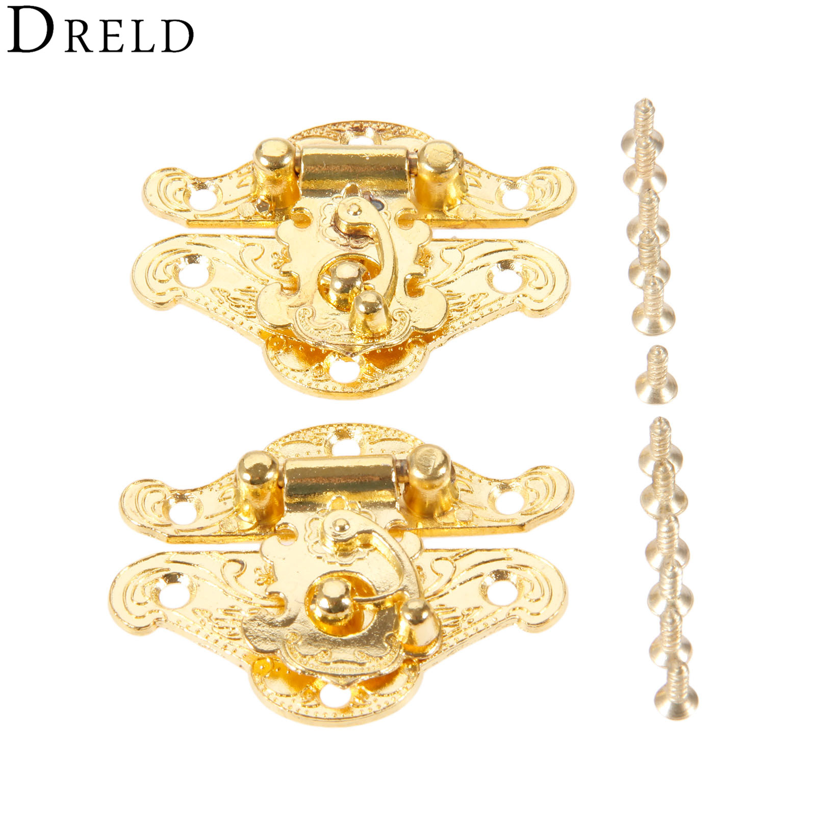 DRELD 2Pcs Antique Gold Box La - Furniture Hardware Manufacturers ulasan dan harga