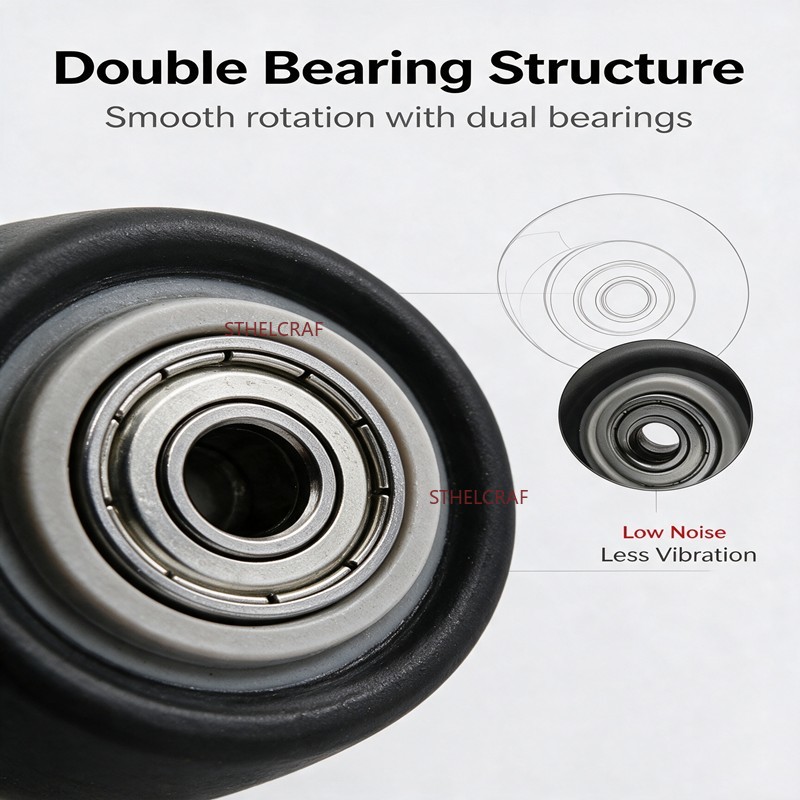 4Pcs Double Bearing Soft Rubbe - Furniture Hardware Replacement ulasan dan harga