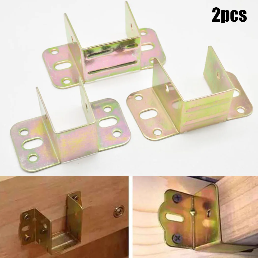 2pcs U Shaped Metal Bed Bracke - Furniture Joinery Hardware ulasan dan harga