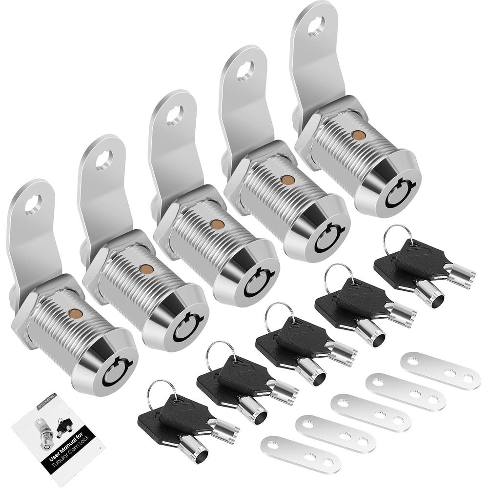 5 Pack Cabinet Lock with Keys, - Cabinet Lock Key ulasan dan harga