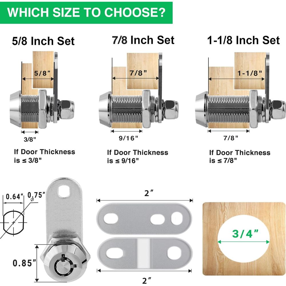 5 Pack Cabinet Lock with Keys, - Cabinet Lock Key ulasan dan harga