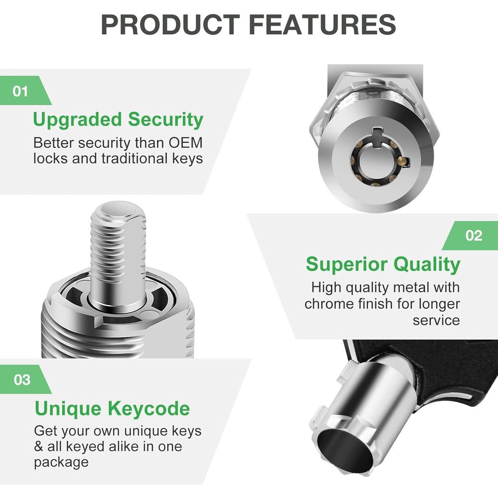 5 Pack Cabinet Lock with Keys, - Cabinet Lock Key ulasan dan harga
