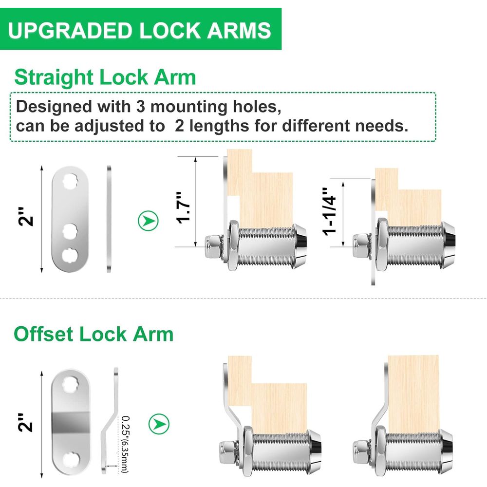 5 Pack Cabinet Lock with Keys, - Cabinet Lock Key ulasan dan harga