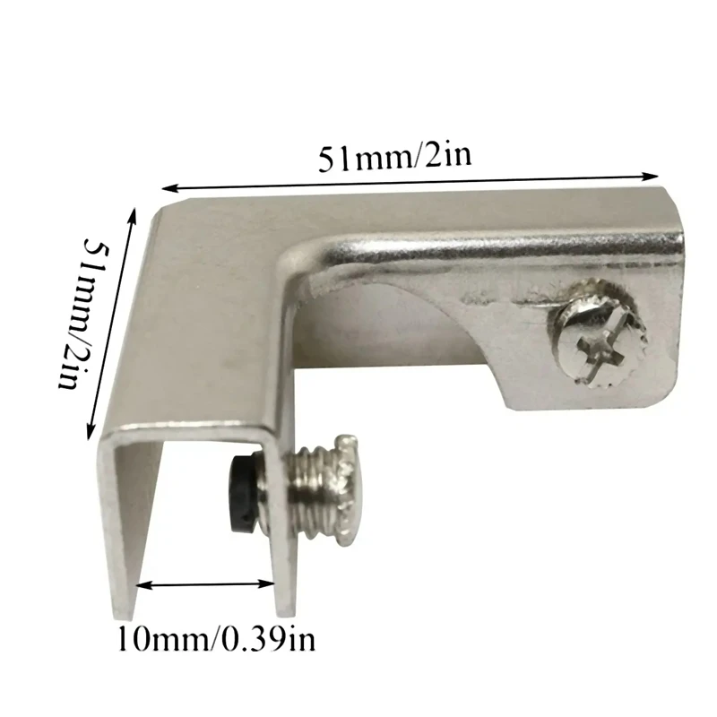 4Pcs L Type Glass Fixing Clip  - Furniture Hardware Types ulasan dan harga