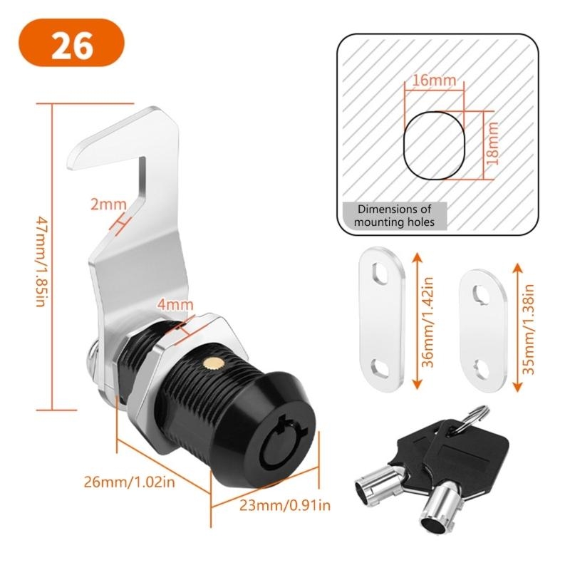652F 2pcs Cabinet Security Loc - Cabinet Lock Key ulasan dan harga