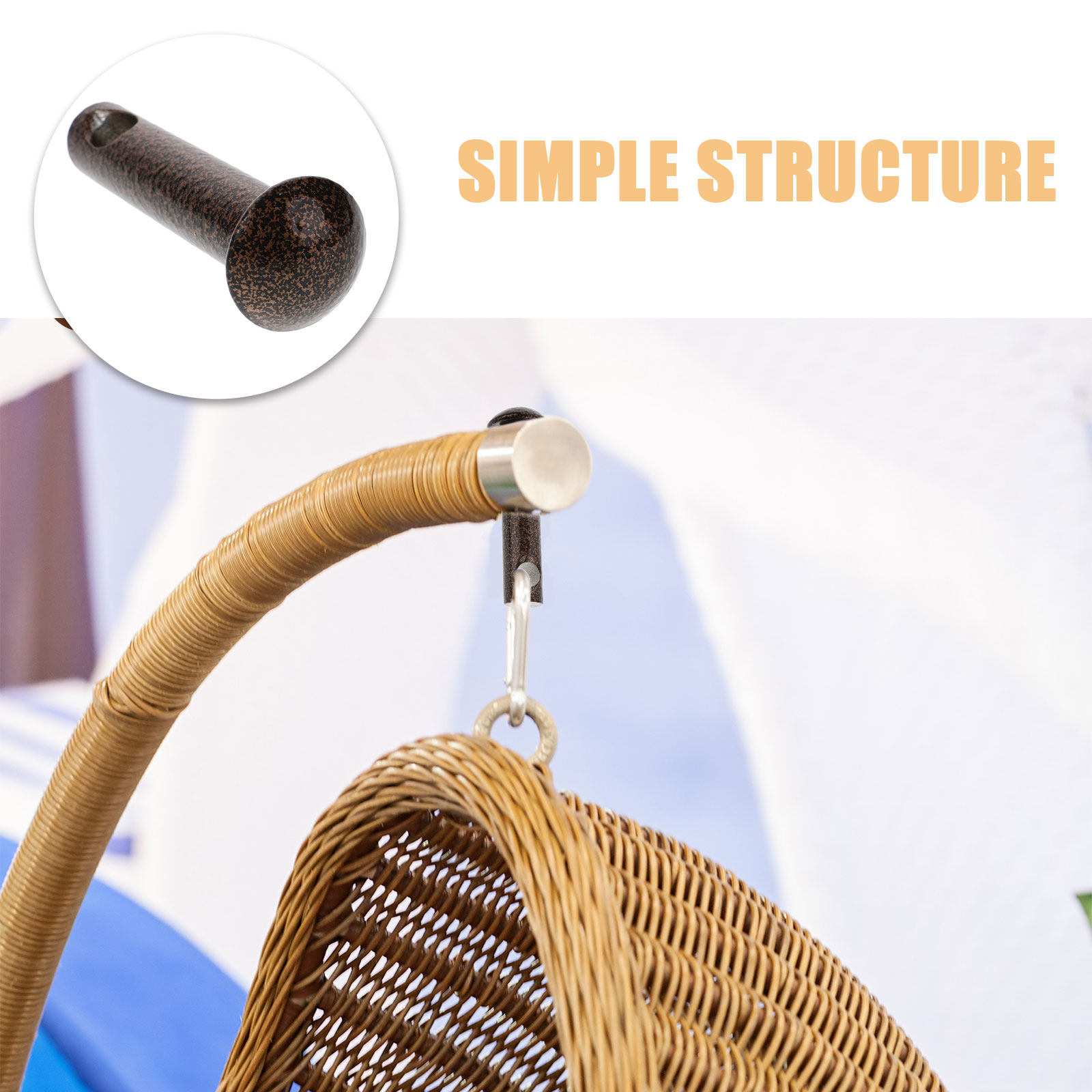 2Pcs Hammock Chair Pin Plug He - Furniture Hardware Bolts ulasan dan harga