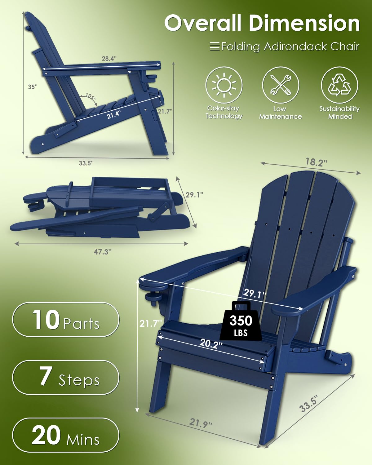 Chair Set 2, Folding All Weath - Furniture Leg Set ulasan dan harga