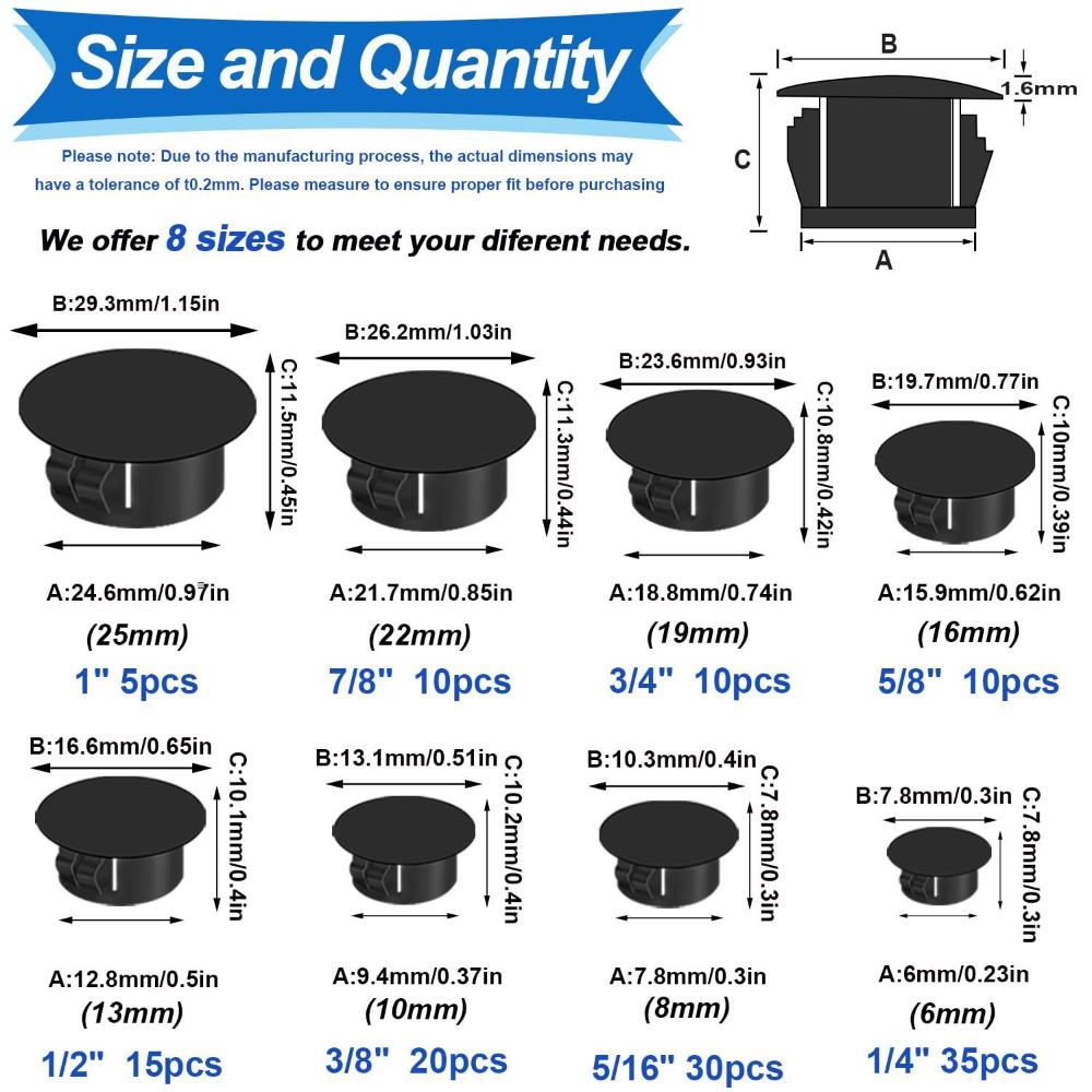135pcs Black Cover Screw-type  - Furniture Hardware Types ulasan dan harga