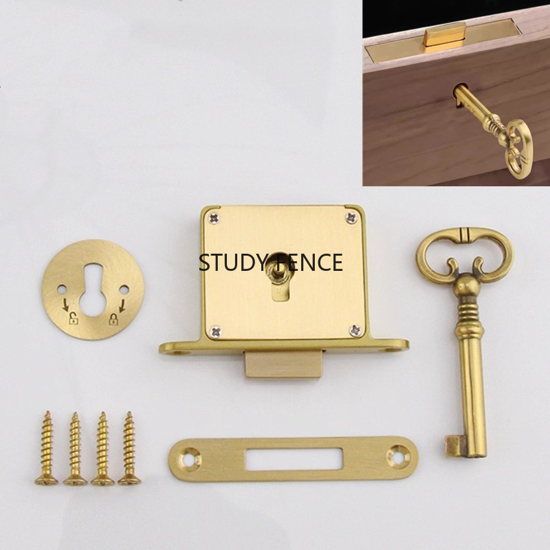 1PC Antique Metal Drawer Lock  - Cabinet Lock Key ulasan dan harga