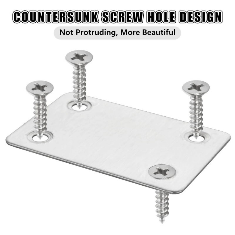 10Pcs Stainless Steel L-Shaped - Furniture Joinery Hardware ulasan dan harga