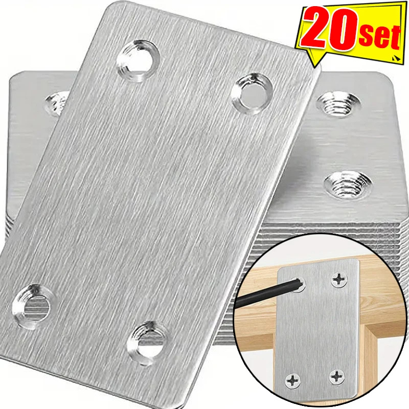 10Pcs Stainless Steel L-Shaped - Furniture Joinery Hardware ulasan dan harga