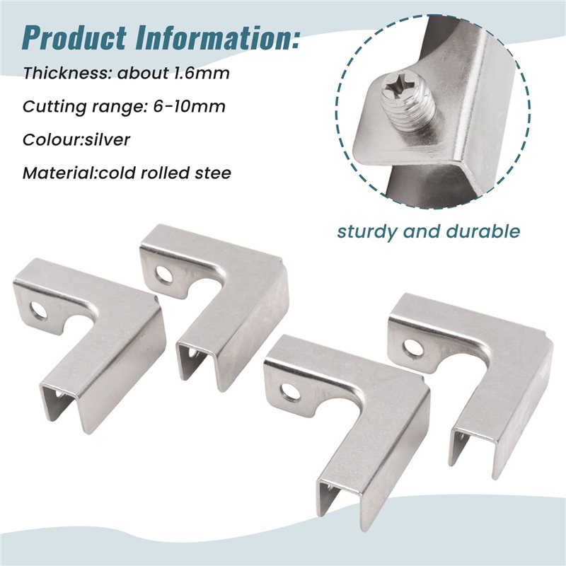 A68P-4Pcs L Type Glass Fixing  - Furniture Hardware Types ulasan dan harga