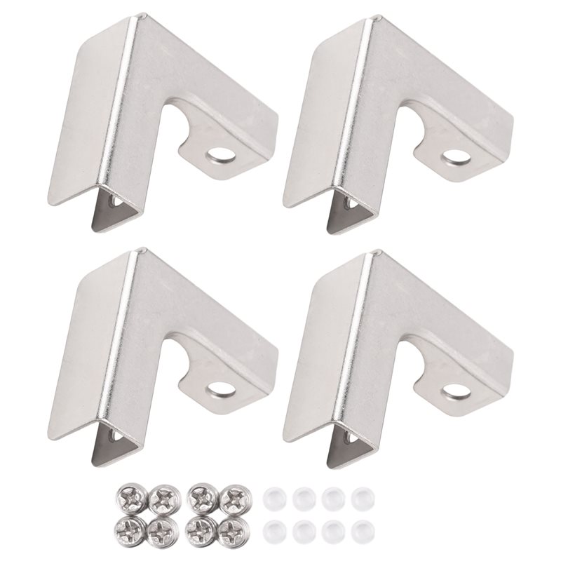 A68P-4Pcs L Type Glass Fixing  - Furniture Hardware Types ulasan dan harga