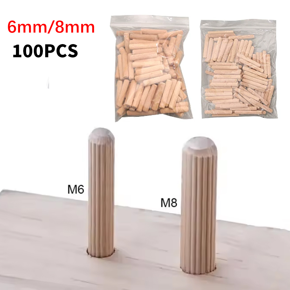 Wooden Dowel Pins 6/8mm Fluted - Furniture Joinery Hardware ulasan dan harga