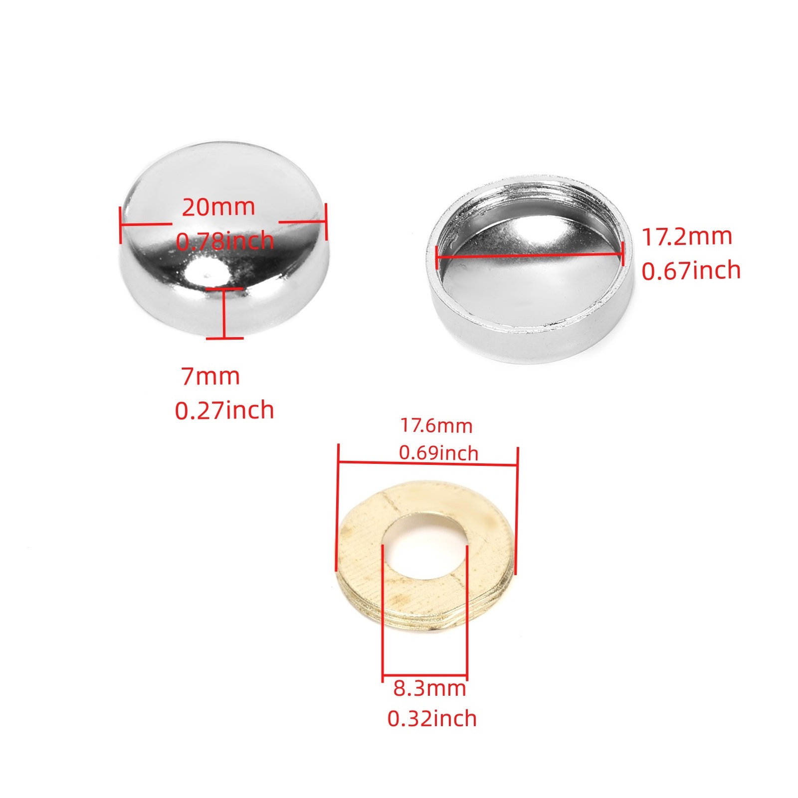 20PCS Zinc Alloy Mirror Screw  - Furniture Joinery Hardware ulasan dan harga