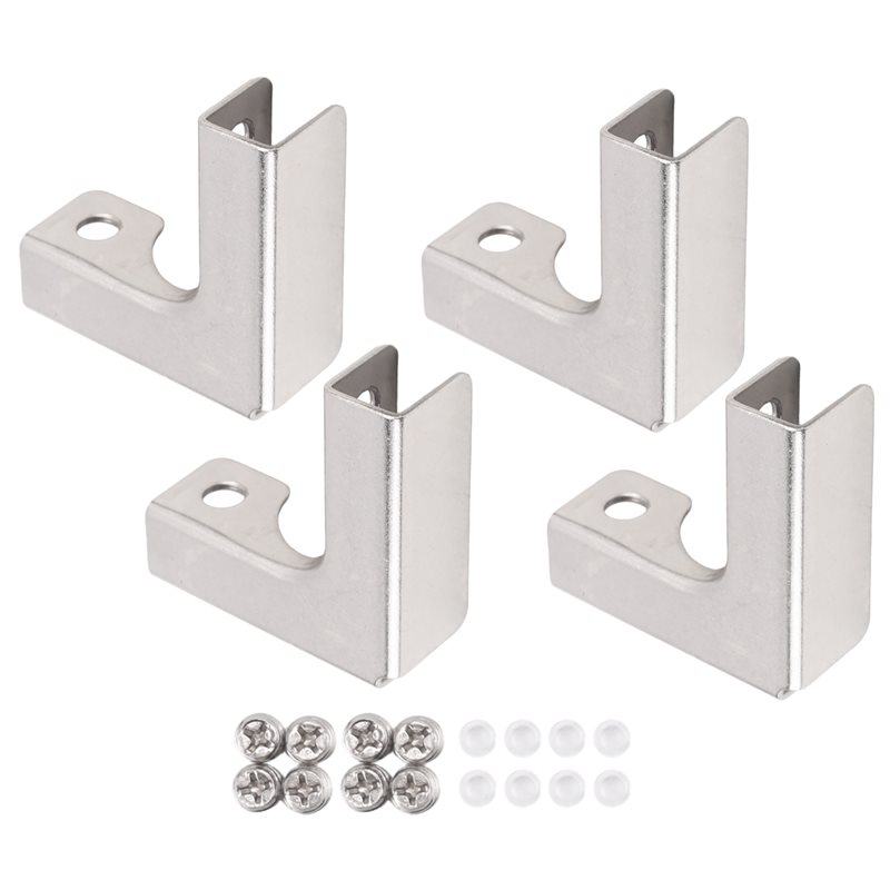 ABUI-4Pcs L Type Glass Fixing  - Furniture Hardware Types ulasan dan harga