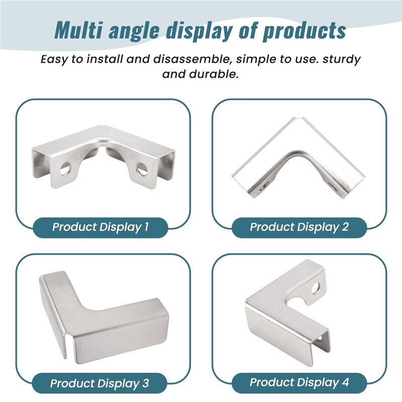 ABUI-4Pcs L Type Glass Fixing  - Furniture Hardware Types ulasan dan harga