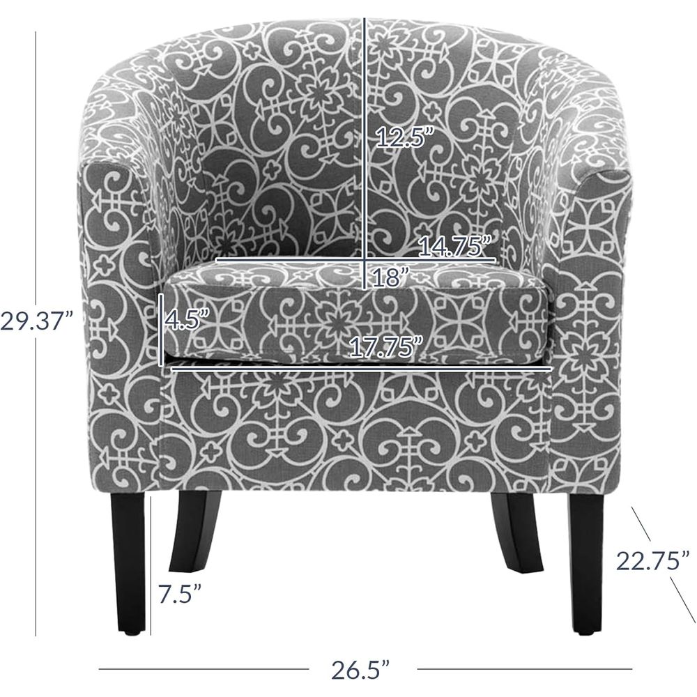 Accent Barrel Chair Set o 2, L - Furniture Leg Set ulasan dan harga